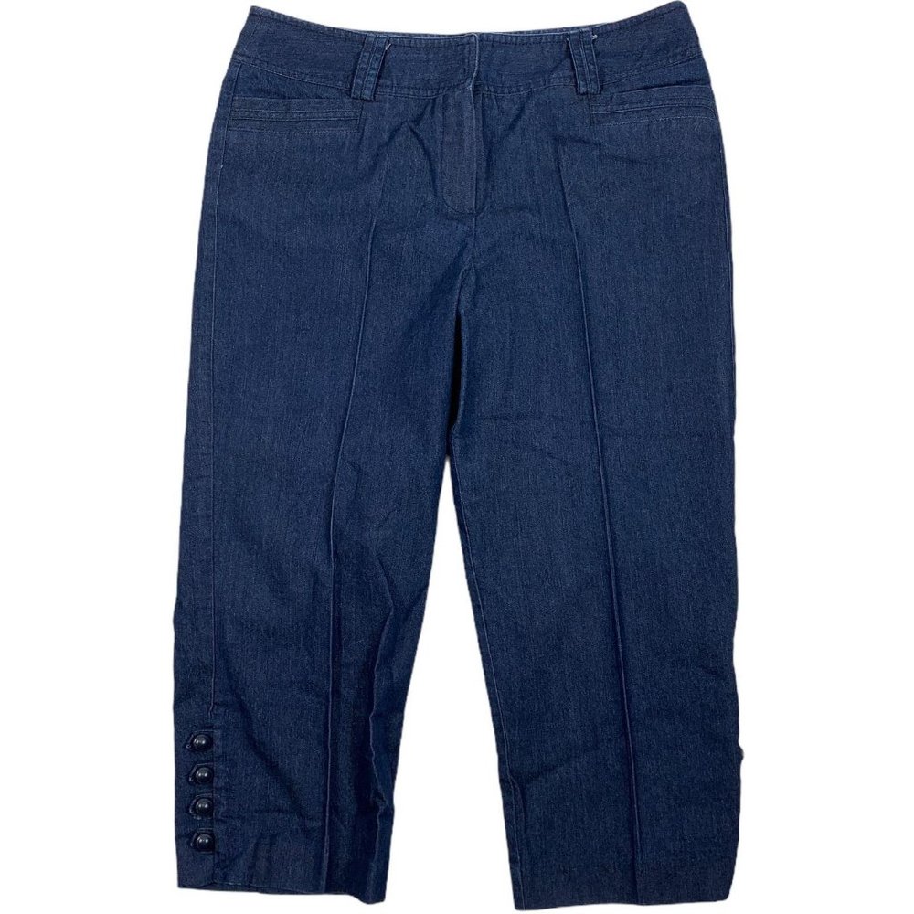 New Directions 10 Capri Pants  31 X 21 Blue Stretc